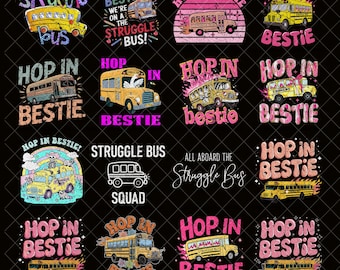 Struggle Bus Hop In Bestie PNG, Trendy PNG, Popular PNG, Mental Health Png, Funny Anxiety Png, Viral Girly Png Funny Anxiety, Mom Png Design