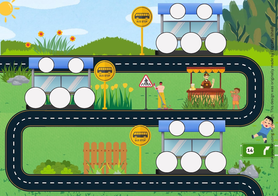Bus Stop Mathj Grid Busy Book - Bus Stop Math Practice Game - Etsy