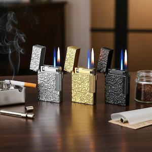 gifts for people who smoke cigarettes Cigarette Case with Lighter, Full Pack 20 Regular Box,Portable Cigarettes Holder USB Lighters 2 in 1, Best Birthday Christmas Women Men (Pattern 4) : Health & Household Cigarettes Smoker Gift - 60+