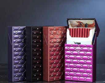 Estuche delgado para cigarrillos / Regalo para fumadora / Accesorio para fumadores / Constantine / Artículos para fumadores / Caja y soporte para cigarrillos / Dispensador de cigarrillos