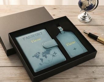 Fundas personalizadas para pasaporte / Etiquetas personalizadas para equipaje / Tarjeteros / Carteras de viaje / Regalos para viajeros / Etiquetas personalizadas para maletas de viaje