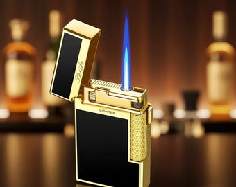 Encendedor de lujo / Encendedor metálico a prueba de viento para puros y cigarrillos / Regalo para fumadores / Accesorio para fumadores