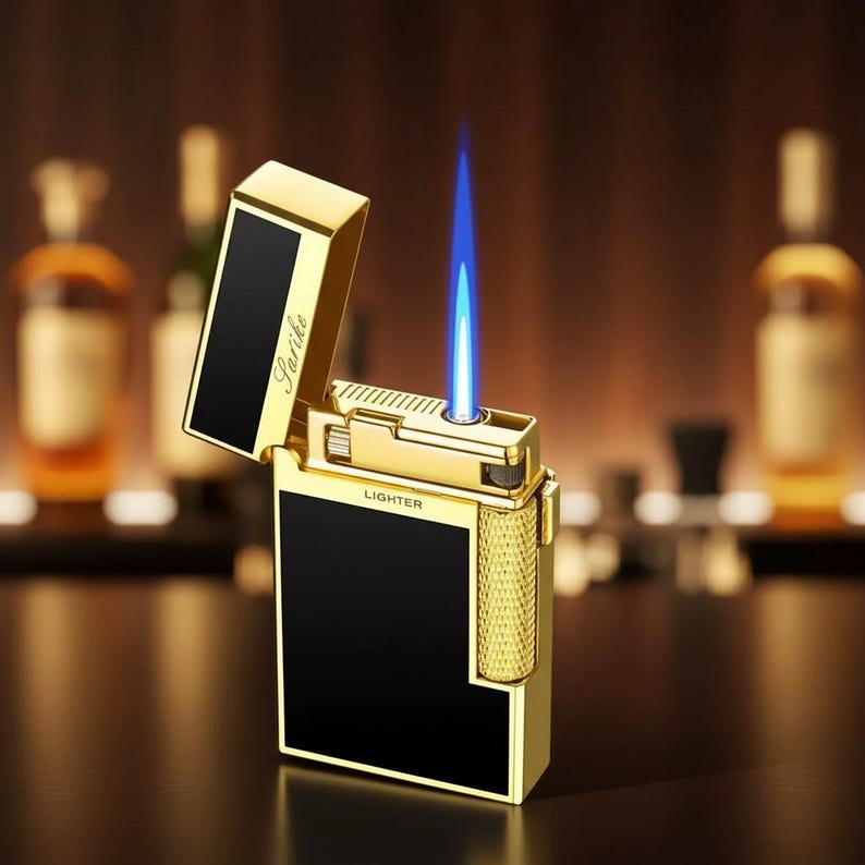 Luxury Lighter | Windproof Metal Lighter for Cigars & Cigarettes | Smoker Gift | Smoking Accessory