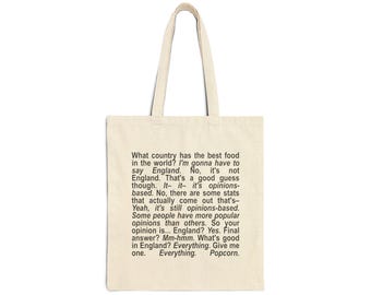 It's Opinions-Based Cotton Canvas Tote Bag