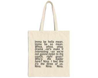 Nina Nina Nina Cotton Canvas Tote Bag