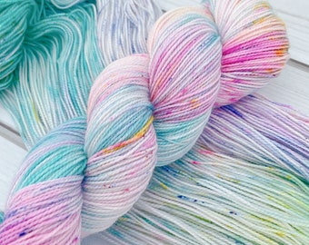 Merino Wool Yellow and Gray Hand Dyed Chunky Ombre Yarn