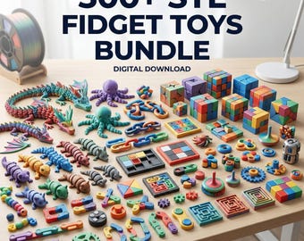 300 juguetes antiestrés flexibles: paquete definitivo de STL y 3MF imprimibles en 3D