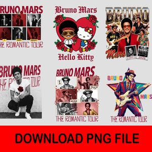 Romantisk turnésångerska skjortdesign PNG-paket, popstjärna grafiska t-shirtdesigner, retromusikskjorta PNG, konsertstil digital nedladdning