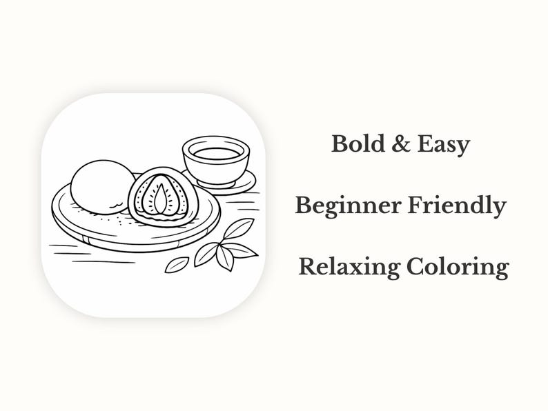 Matcha Coloring Matcha Coloring Pages, Wagashi Coloring Book, Cozy Japan Coloring, Bold ...