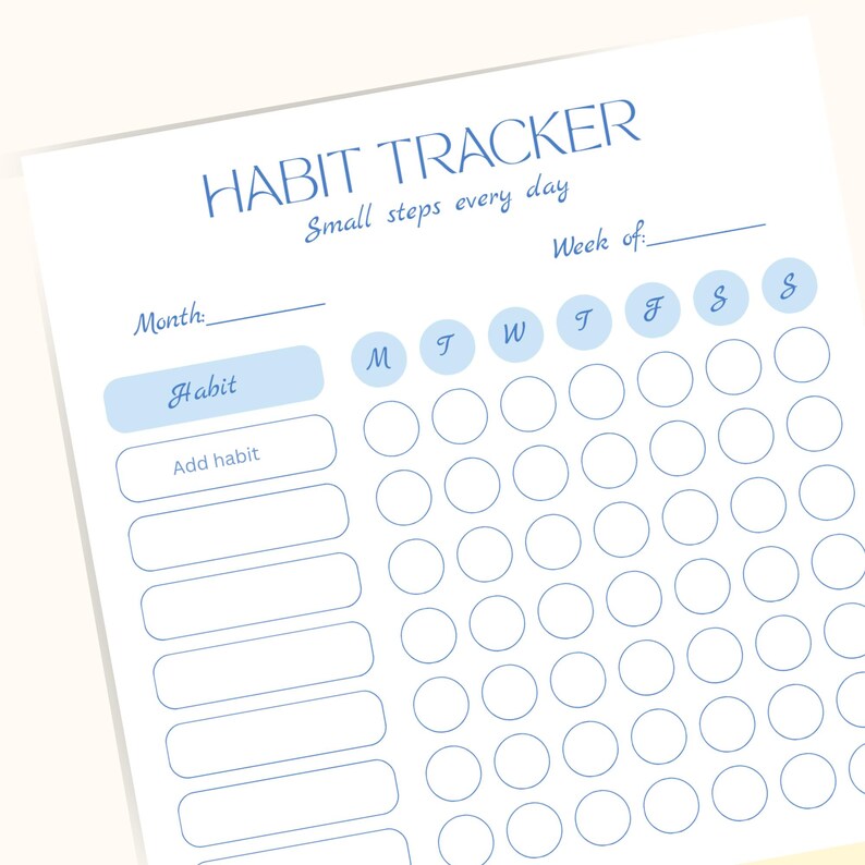Minimal Habit Tracker Printable | A4 & US Letter PDF | Daily Habit ...