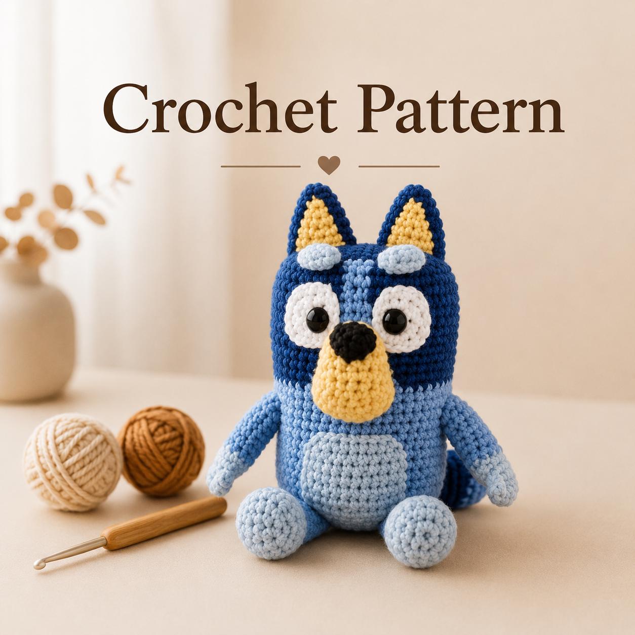 Classic Bluey Amigurumi Toy Pattern