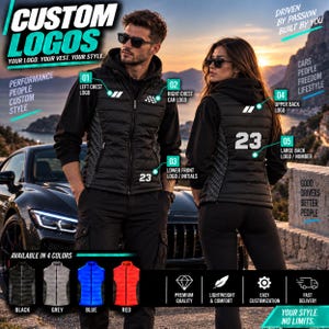 Ärmellose Rennjacke nach Maß / Motorsport-Weihnachts- und Geburtstagsgeschenk für Mercedes-Fans / Personalisierte Rennweste mit Grafikdesign