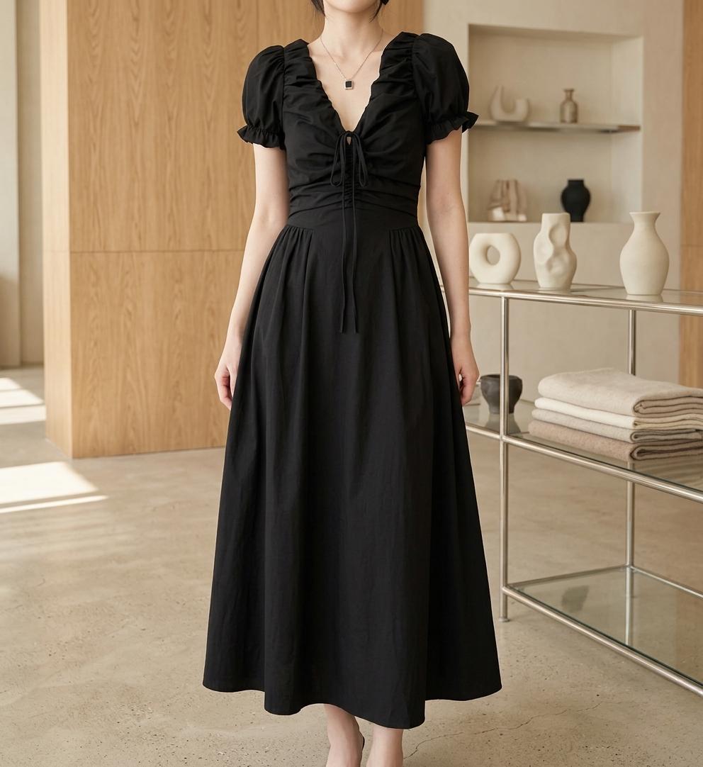 Ruched Black Midi Dress - Etsy Ruched Black Midi Dress - Etsy