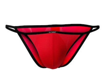 Briefkini Rot Low-Rise Herren Bikini Unterwäsche - Leichter Stretch-Slip
