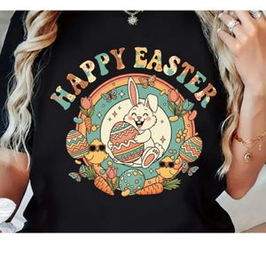 Conejito de Pascua sosteniendo huevo png, Feliz Pascua png, Diseño de sublimación, Diseño de conejo sosteniendo huevo de Pascua, Feliz Pascua png, Conejito de Pascua svg.