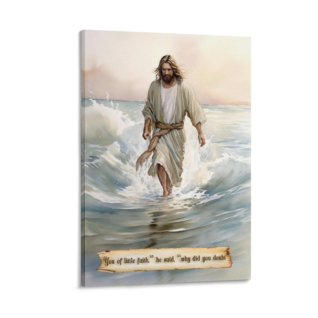 Jesus Walks on Water Canvas Print – Religious Wall Art Home Decor - Etsy
