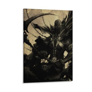 Póster decorativo de Spawn de los cómics, pintado sobre lienzo, para pared, ideal para decorar la sala de estar o el hogar.