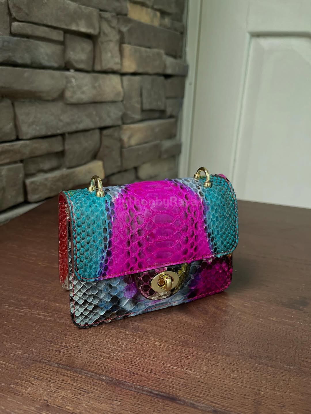 grey python tote bags | natural unique scale from... Rainbow Python Sling Bags | Natural Unique Scale From Reticulated ...