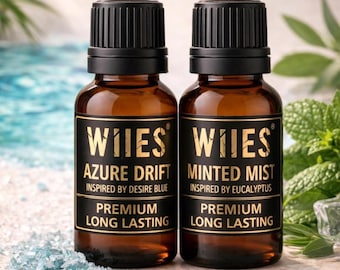 Diffusore di aromi con olio essenziale di menta, fragranza di eucalipto e brezza marina, confezione da 2 pezzi.