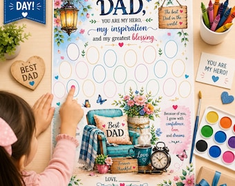 Christian Father’s Day Handprint Craft Printable, Fingerprint Tree Printable | Sunday School Activity, Father's Day Sunday School Crafts