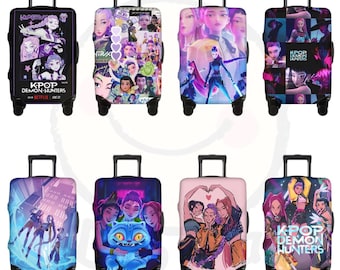 KPDH Luggage Cover, Demon Hunters Suitcase Cover, Zoey Rumi Mira Fan, Huntrix Fan Gift