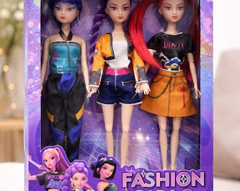 KPDH Action Figures, Zoey, Mira, Rumi Dolls, HUNTr\x Inspired Toy Gift, Collectible Dolls With Light and Music