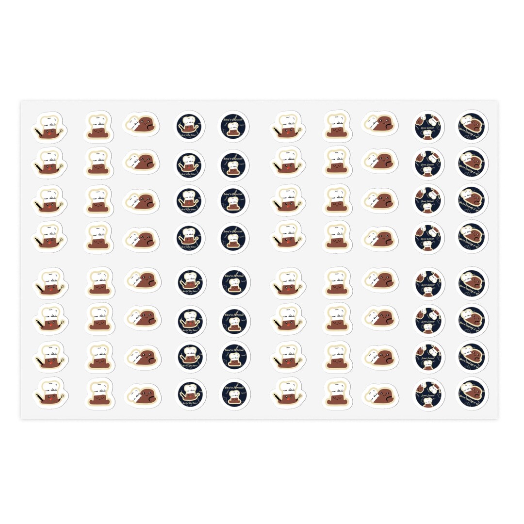 Squishington Chocolate, Sticker Sheet Bundle, 5pcs - Etsy