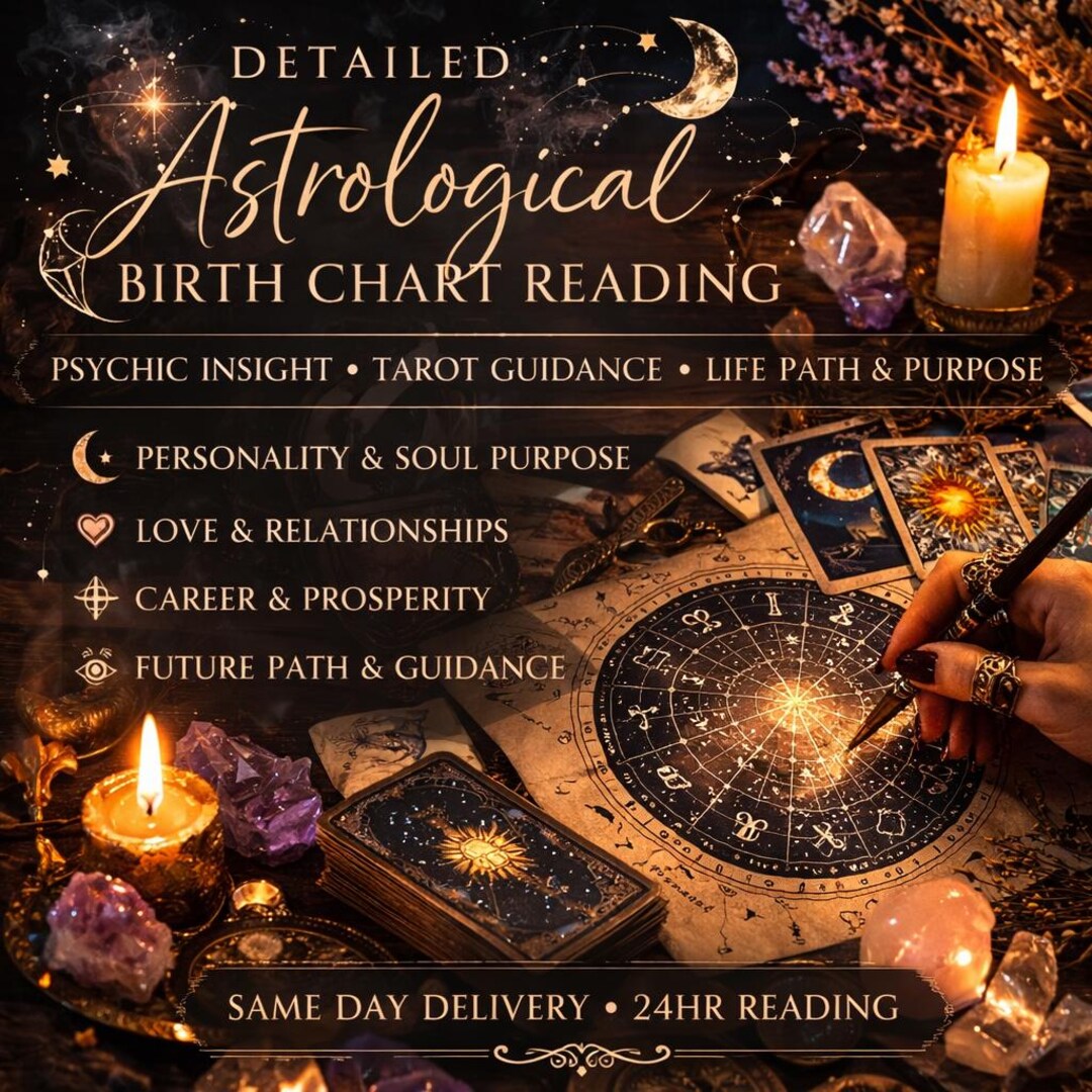Detailed Astrological Birth Chart Reading || Psychic Natal Chart ...