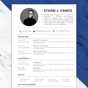 Modelo de currículo para web designer no Canva, modelo de CV para UI/UX, currículo compatível com ATS, currículo profissional de tecnologia, formulário de candidatura de emprego editável.