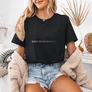 Minimal Typography Tee, Quiet Luxury Statement Shirt, Soft Gradient Tones image 6