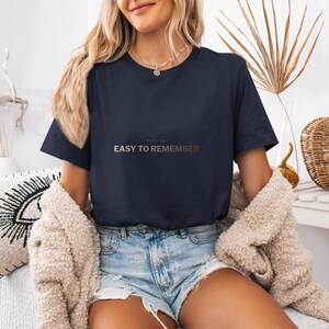 Minimal Typography Tee, Quiet Luxury Statement Shirt, Soft Gradient Tones image 8