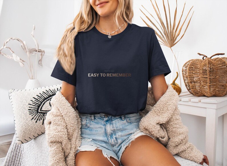 Minimal Typography Tee, Quiet Luxury Statement Shirt, Soft Gradient Tones image 8