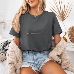 Minimal Typography Tee, Quiet Luxury Statement Shirt, Soft Gradient Tones image 2
