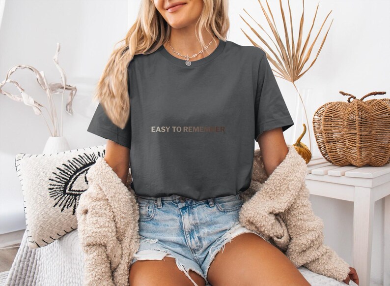 Minimal Typography Tee, Quiet Luxury Statement Shirt, Soft Gradient Tones image 2