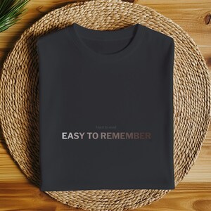 Minimal Typography Tee, Quiet Luxury Statement Shirt, Soft Gradient Tones image 5