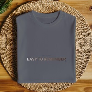 Minimal Typography Tee, Quiet Luxury Statement Shirt, Soft Gradient Tones image 1