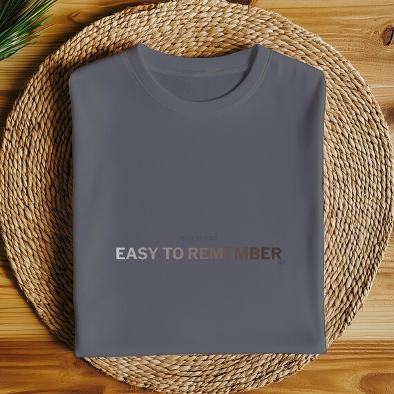 Minimal Typography Tee, Quiet Luxury Statement Shirt, Soft Gradient Tones