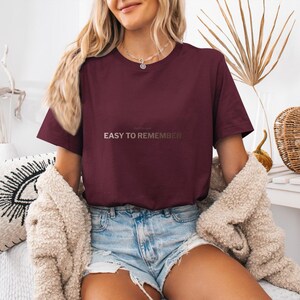 Minimal Typography Tee, Quiet Luxury Statement Shirt, Soft Gradient Tones image 4