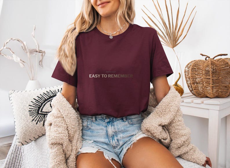 Minimal Typography Tee, Quiet Luxury Statement Shirt, Soft Gradient Tones image 4