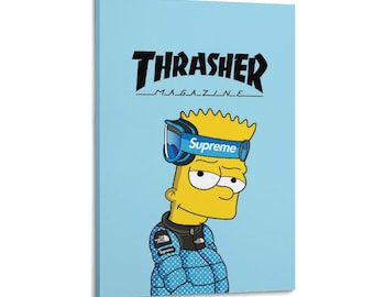 Bart Simpsons Cartoon Funny Canvas Print Living Room Wall Art Poster Painting Decor