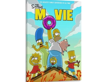 Simpsons Cartoon Movie Poster Classic Canvas Prints - Wall Decor Art Painting
