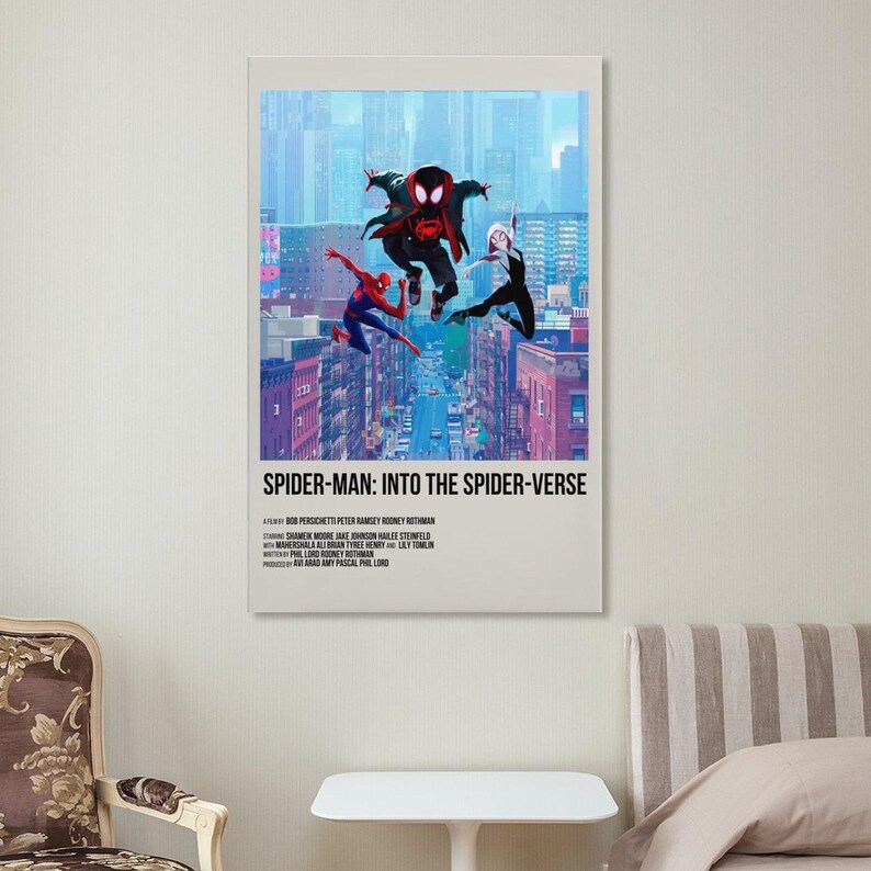 Into the Spider-Verse Canvas Print: Miles Morales Wall Art Painting Decor Poster image 7