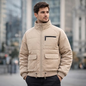 Polar Puff Jacket Sewing Pattern | Raglan Puffer Coat, Unisex Sizes (PDF Download)