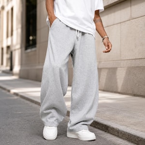 baggy white joggers cheap