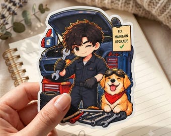 Mechanic Sticker, Auto Mechanic Gift, Automotive Technician Sticker, Car Repair Decal, Garage Mechanic Gift, Car Lover Sticker