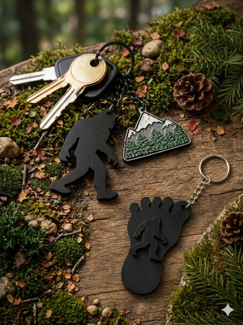 Bigfoot Keychain-sasquatch Lover Gift-outdoor Lover Gift - Etsy