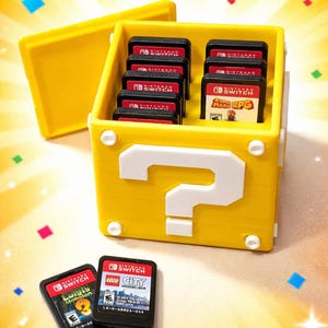 Question Block Game Cartridge Holder for Switch 1 & 2