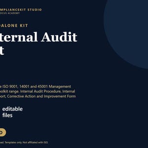 Procedura di audit interno ISO, modulo di rapporto e azioni correttive, documento Word modificabile, ISO 9001 14001 45001