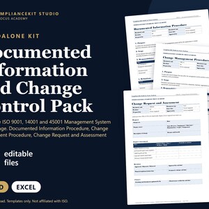 Document Control Procedure, Document Register and Change Request Form, ISO 7.5 Documented Information