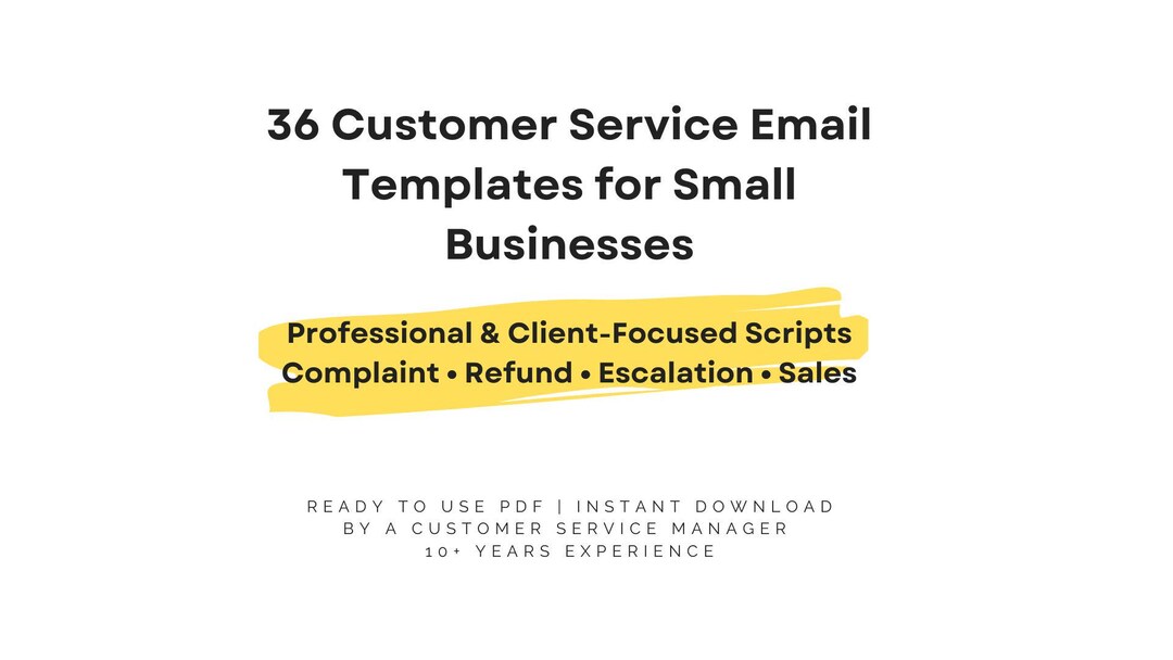 Professional Customer Service Email Templates for Small Businesses - Etsy